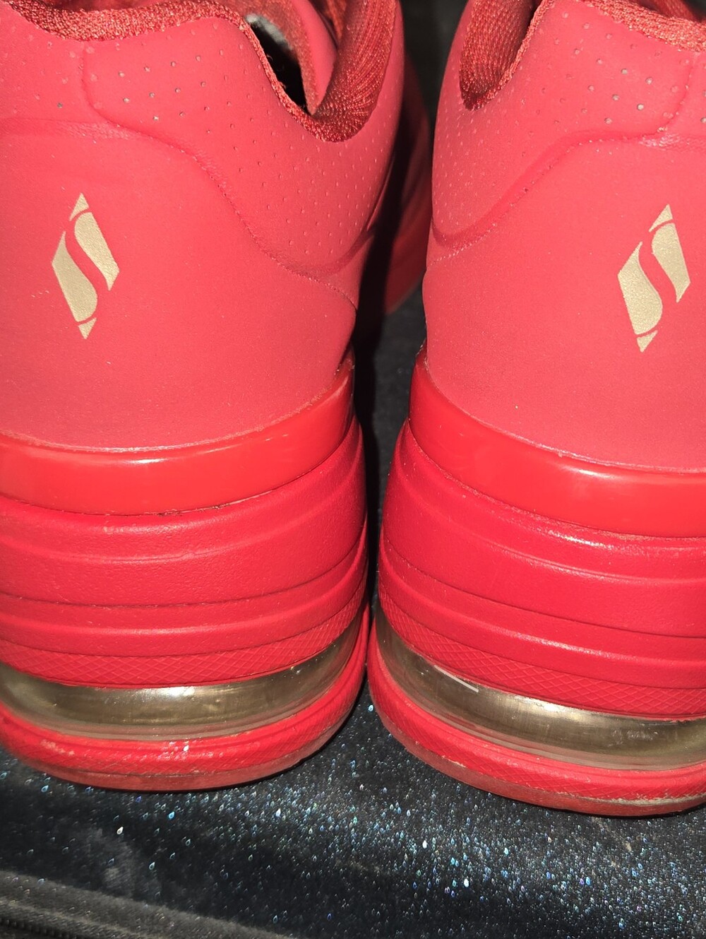 Skechers UNO Wedge Sneaker 8.5 Red With Box - Picture 5 of 7